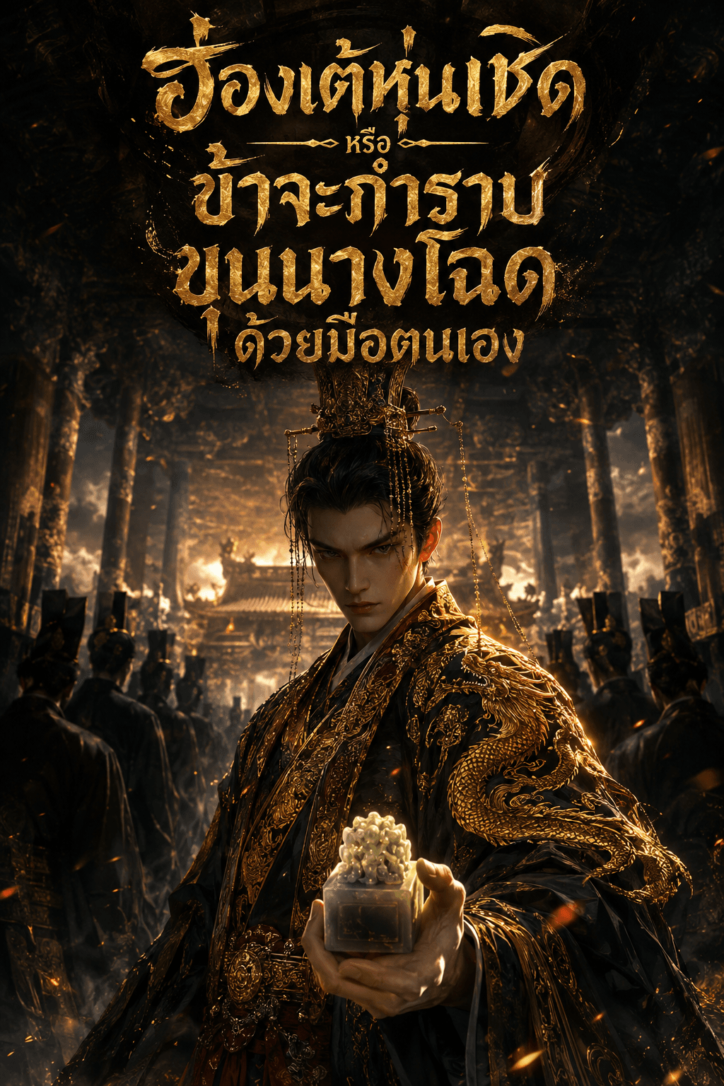 ปกนิยาย ฮ่องเต้หุ่นเชิดหรือ ข้าจะกำราบขุนนางโฉดด้วยมือตนเอง