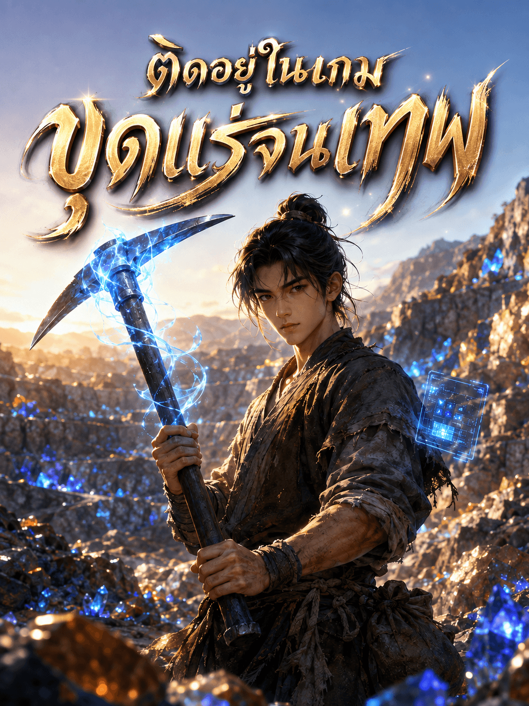 ปกนิยาย ติดอยู่ในเกม ขุดแร่จนเทพ