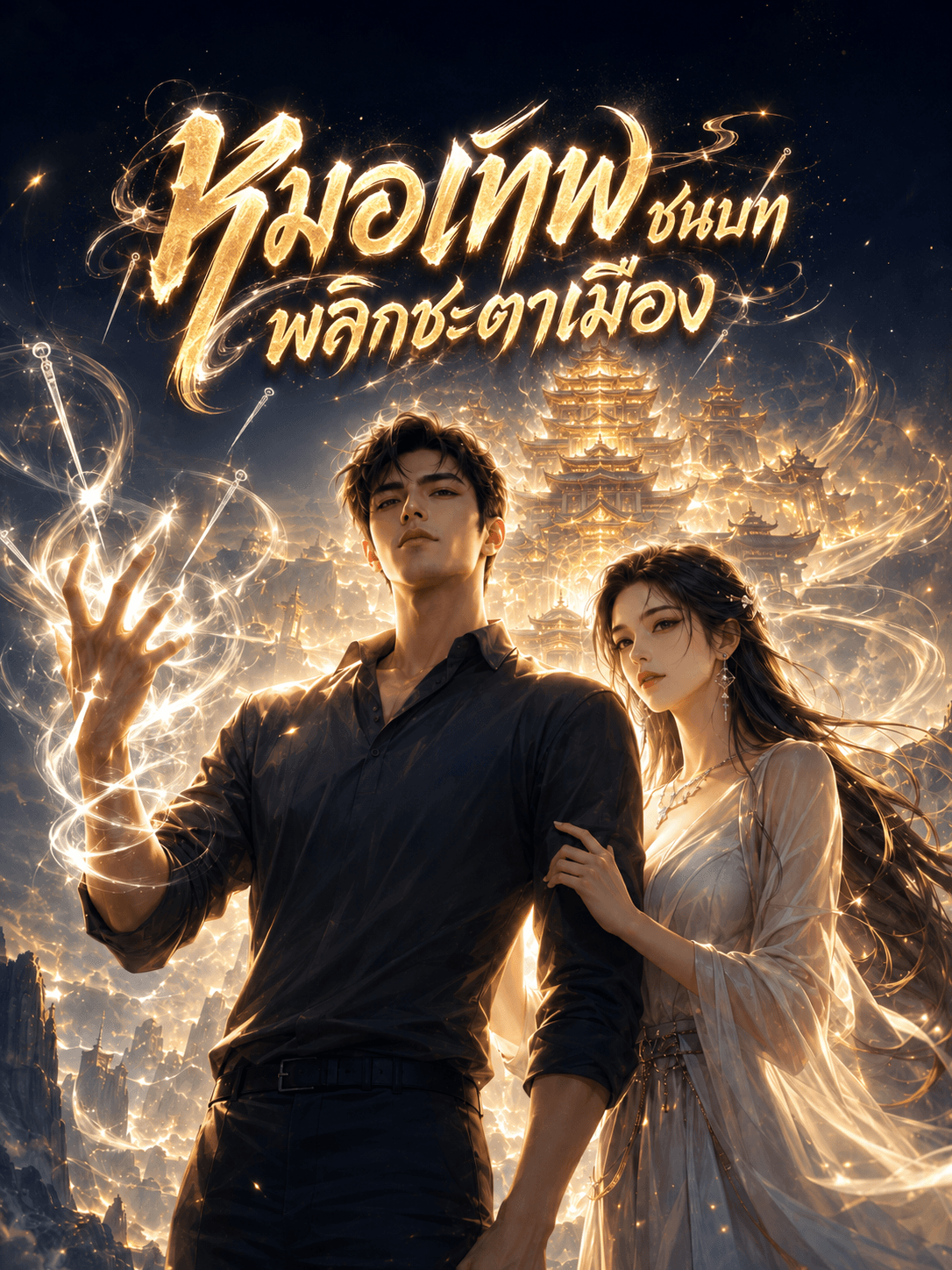 ปกนิยาย หมอเทพชนบท พลิกชะตาเมือง